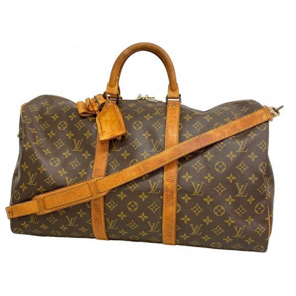 LOUIS VUITTON Brown Monogram Keepall Bandouliere 50 Boston Bag - Picture 1 of 16